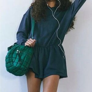 Free People such a flirt romper with hood